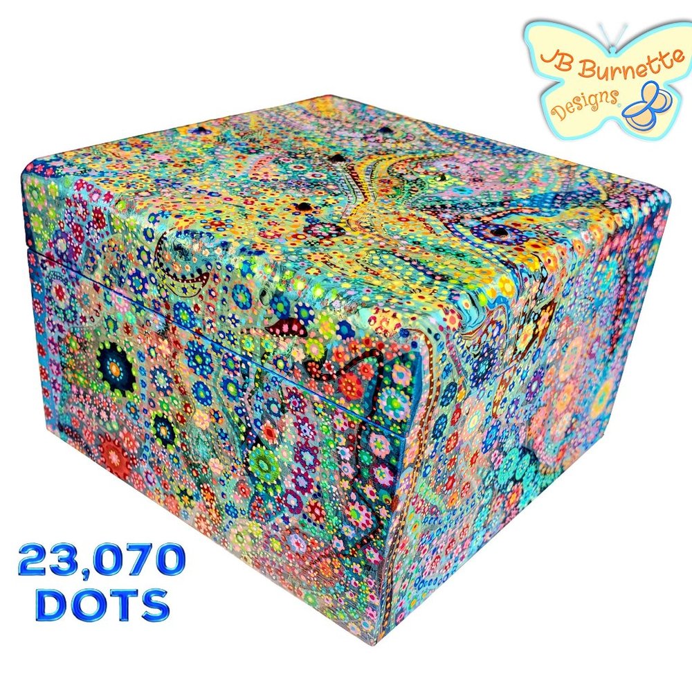 Dot MicroArt Jewelry Box 23,070 Dots Painted: Abstract "Cepheus Constellation"